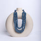 Handcrafted Upcycled Jeans Neckpiece Bhaavini (Dark)