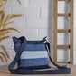 Upcycled Handcrafted Denim Jeans Crossbody Striped Sling Bag