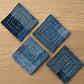 Hand embroidered Upcycled Jeans Coasters (set of 4)- Boxed