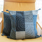 Hand embroidered Upcycled Jeans Cushion covers (set of 2)- Spiral