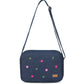 Upcycled Hand Embroidered Daisy Woman Crossbody Sling Bag