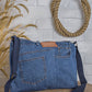 Upcycled Denim Jeans Crossbody Messenger Bag