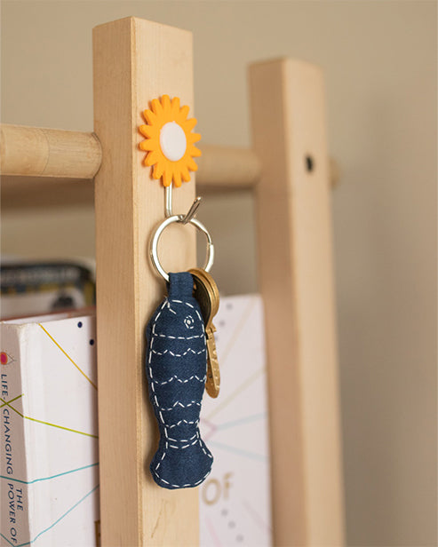 Upcycled Handcrafted Jeans Matsya Keychain Holder