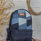 Upcycled Patched Denim & Felt Jeans Travel Backpack