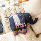 Handcrafted Upcycled Jeans Embroidered Toy- Elephant