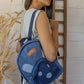 Upcycled Handcrafted Denim Jeans Mini Travel Backpack Bag