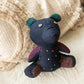 Hand embroidered Upcycled Jeans Toy- Teddy bear