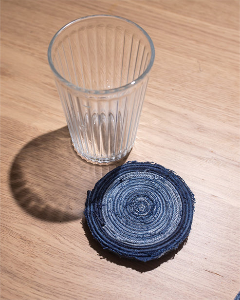 Upcycled Denim Coasters (1 Big and 4 small)