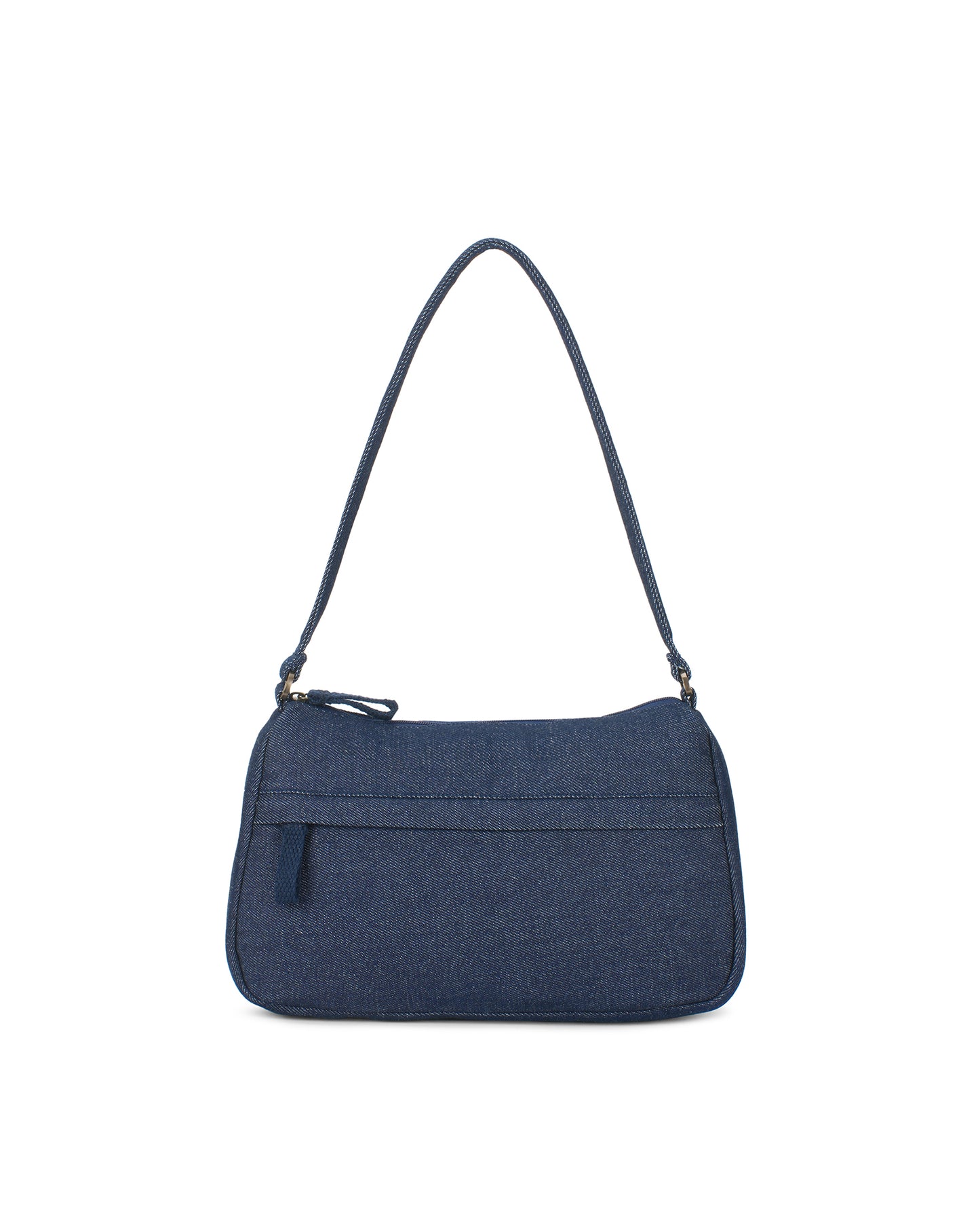 Upcycled Hand Embroidered Daisy Denim Baguette Bag (Large)