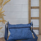 Upcycled Denim Jeans Crossbody Pace Sling bag (Medium Dark blue)