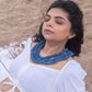 Handcrafted Upcycled Jeans Neckpiece Bhaavini (Light)