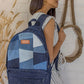 Upcycled Patched Denim & Felt Jeans Travel Backpack