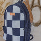 Upcycled Handcrafted Blue Classic Denim & Felt Travel Backpack