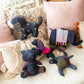 Hand embroidered Upcycled Jeans Toy- Dachshund Dog