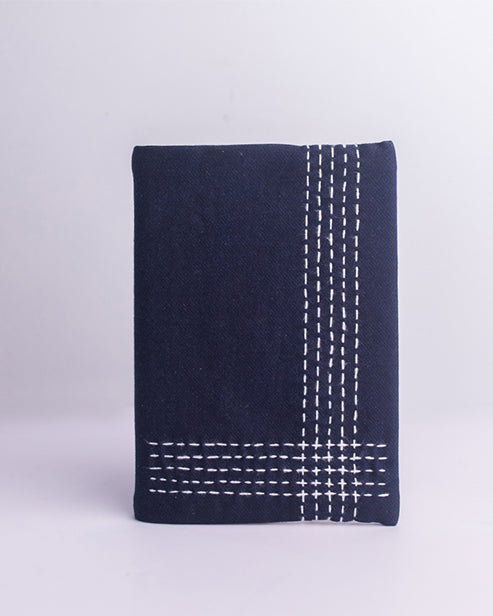 Upcycled Denim Book Sleeve Crossroad (A6) along with detachable upcycled diary