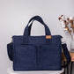 Upcycled Denim Dual Usage Tote Bag with removable insert