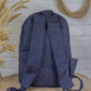 Upcycled Handcrafted Blue Random Denim & Felt Travel Backpack