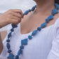 Upcycled Denim Neckpiece Anantaa (Light blue)