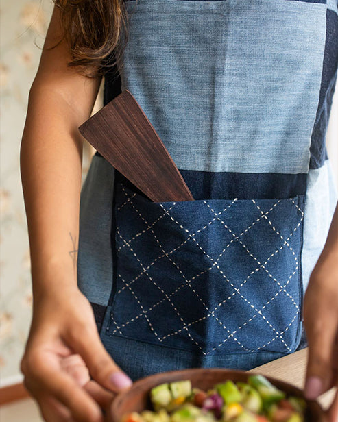 Repurposed Upcycled Denim Jeans Apron (adult)