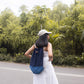 Upcycled Denim Rope Backpack Bag