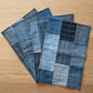 Hand embroidered Upcycled Jeans Placemats (set of 4)- Boxed