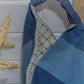 Upcycled Handcrafted Denim Jeans Blue Bento Tote Bag