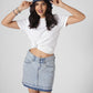 Upcycled Denim Hand Daisy Embroidered Bucket Woman Hat