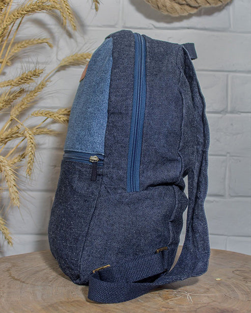 Upcycled Eco friendly Day Travel Backpack Bag