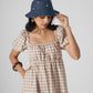 Upcycled Denim Hand Heart Embroidered Bucket Woman Hat