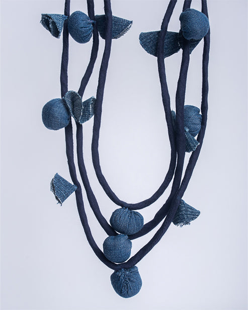 Repurposed Jeans Neckpiece Ratnapriya