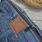 Upcycled Denim Jeans Crossbody Messenger Bag