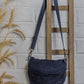 Upcycled Denim Jeans Fanny pack/Waist Pouch Dark Blue Sling Bag