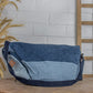 Upcycled Handcrafted Denim Jeans Blue Convertible Tote Bag