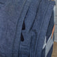 Upcycled Handcrafted Blue Classic Denim & Felt Travel Backpack