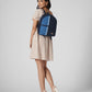 Upcycled Unisex Color blocked Denim Travel Backpack