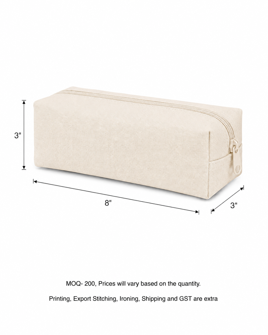Cotton Canvas Pouches 295- 380 GSM in Beige, Black (Pack of 50 pieces and Above on PRE-ORDERS Only)