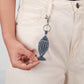 Upcycled Hand Embroidered Jeans Matsya Keychain Charm