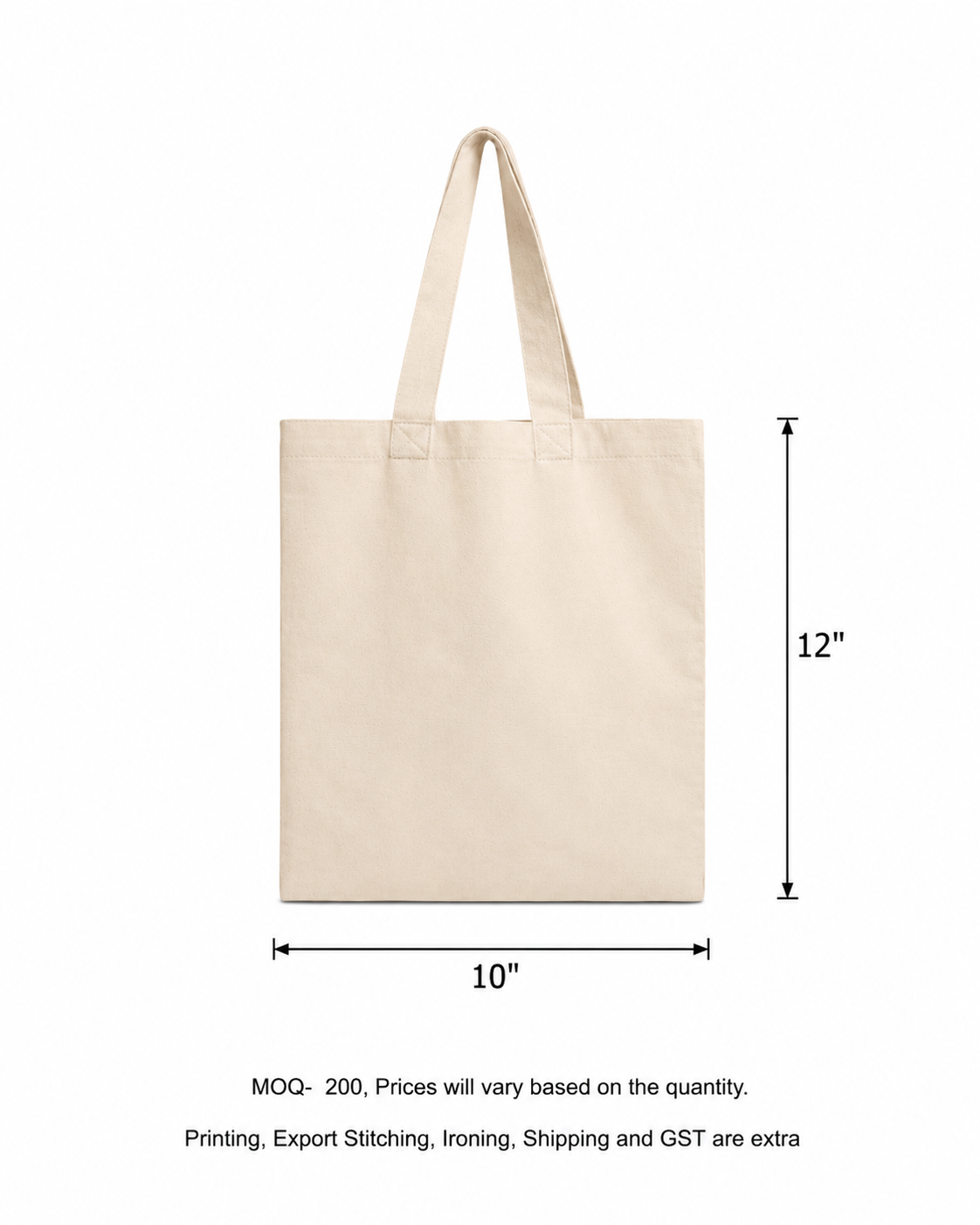 Cotton Natural Tote 120 GSM (Pack of 200 pieces and Above on PREORDERS Only)