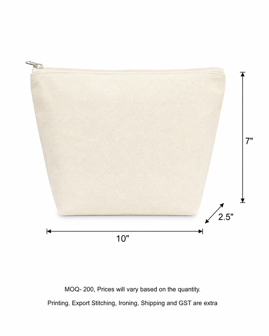 Cotton Pouches 295 GSM in Beige (Pack of 50 pieces and Above on PRE-ORDERS Only)