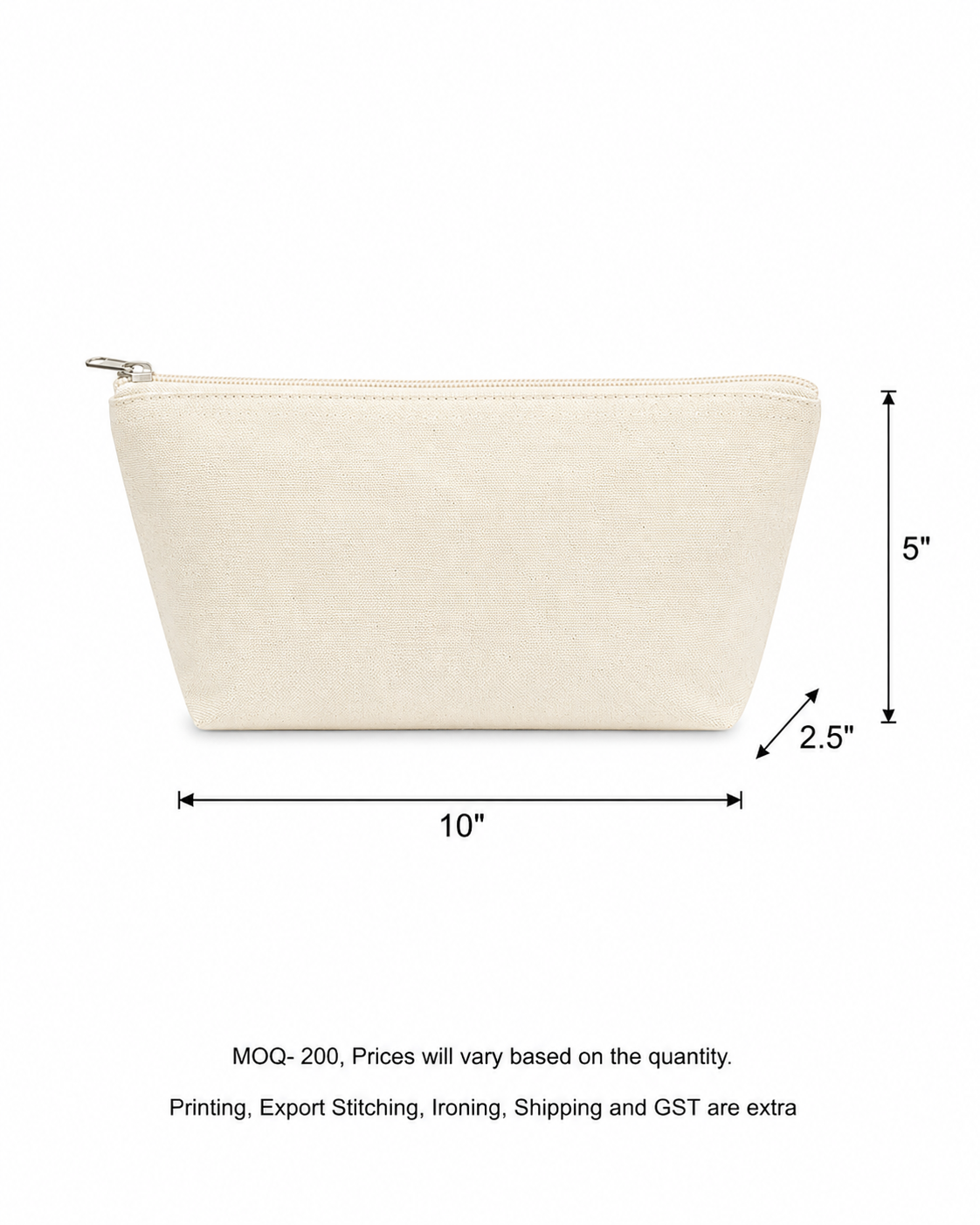 Cotton Pouches 380 GSM in Beige (Pack of 50 pieces and Above on PRE-ORDERS Only)