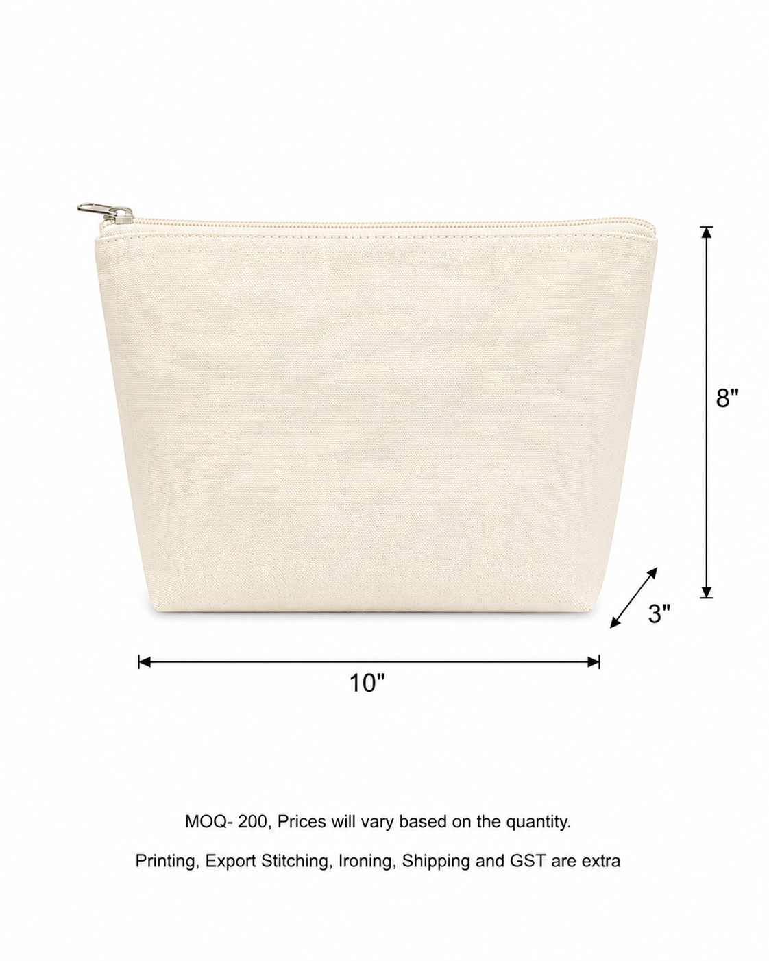 Cotton Pouches 380 GSM in Beige (Pack of 50 pieces and Above on PRE-ORDERS Only)