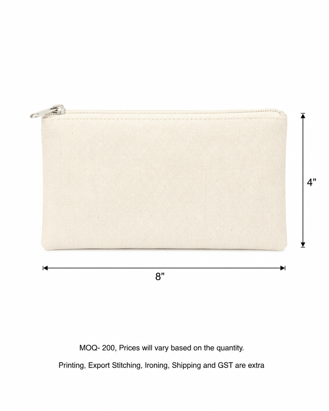 Cotton Pouches 295 GSM in Beige (Pack of 50 pieces and Above on PRE-ORDERS Only)