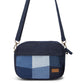 Upcycled Unisex Patched Denim Crossbody Sling with pouch