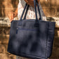 Repurposed Denim Jeans Shaded Laptop Tote