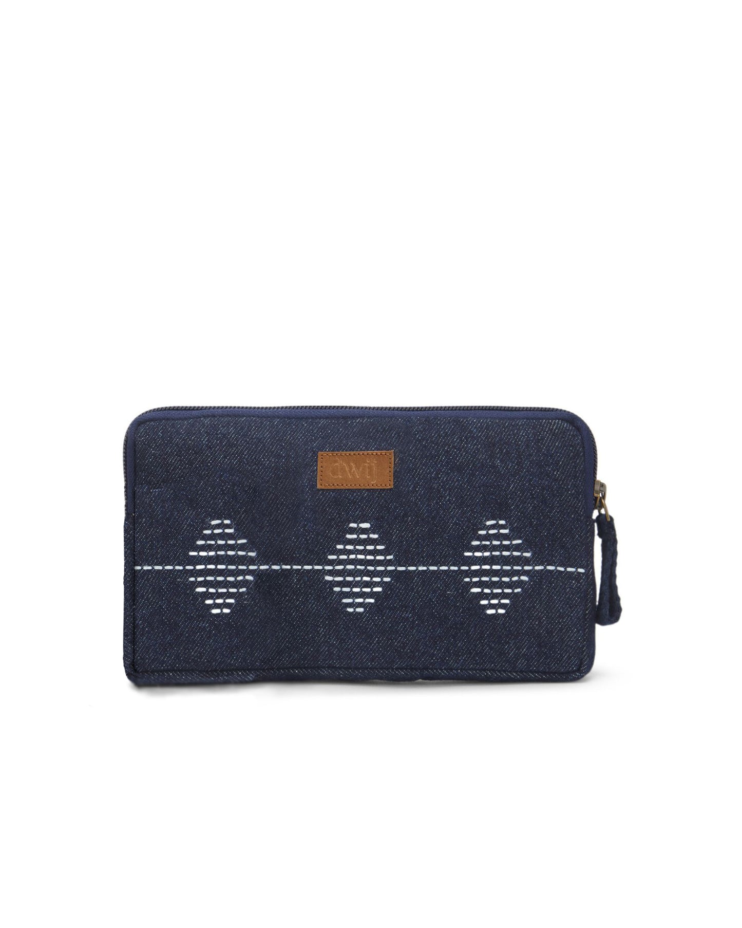 Upcycled Kantha Hand Embroidered Wallet With Coin Pouch
