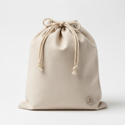 Cotton Natural Draw String Bags