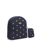Hand Embroidered Heart Denim Mini Travel Backpack with pouch - Dwij - 