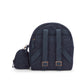 Hand Embroidered Heart Denim Mini Travel Backpack with pouch - Dwij - 