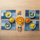 Hand embroidered Upcycled Jeans Coasters (set of 4) - Spiral - Dwij