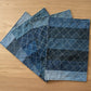 Hand embroidered Upcycled Jeans Living Space Combo - Criss cross - Dwij